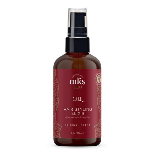 MKS eco Oil, Original - 8 fl oz - Hair Styling Elixir - Moroccan Argan Oil, Hemp Seed Oil - Moisturize & Nourish Hair, Control Frizz, Increase Smoothness - Vegan & Cruelty Free