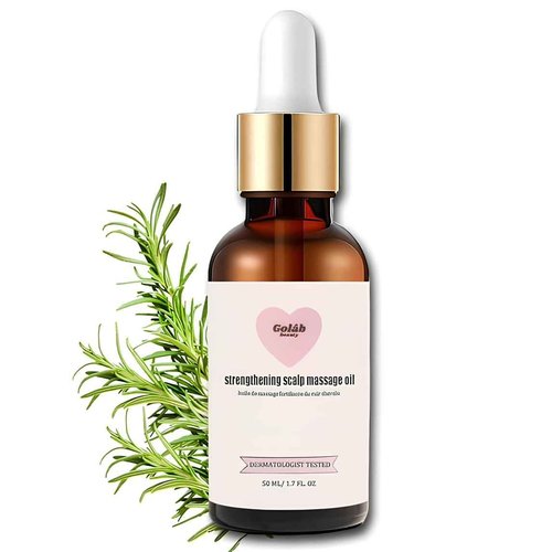 Golab Beauty Hair Oil Rosemary Scalp Treatment, Organic, Vegan, Growth And Repair For Split Ends & Dry Scalp Treatment, Strengthening, Soothing, Moisturizing & Encouraging Longer Hair 1.7 Fl Oz