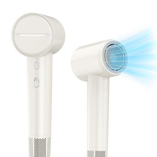 Plasma Hair Care Travel Blow Dryer - High Speed Ionic Dryer with 4 Modes, Thermo-Control, Low Noise, Fast Drying for Home or Travel (Beige)