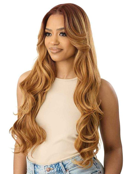 Outre Lace Front Wig - Perfect Hair Line - Swoop Series Y-Part 206 (DRFF PLUM WINE)