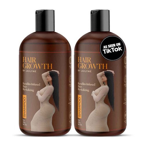Hair Growth Shampoo by Jailyne Ojeda – Biotin & Keratin-Infused Formula for Thicker, Fuller Hair – Nourishing Solution for Hair Growth & Scalp Health – Made in USA