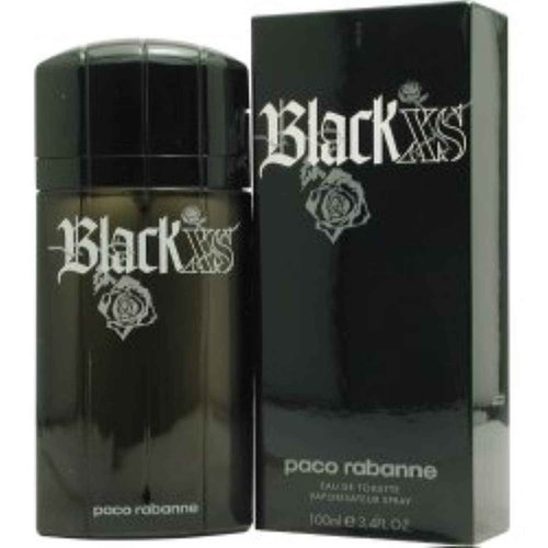 Black XS by Paco Rabanne for Men 3.4 oz Eau de Toilette Spray Tall Bottle