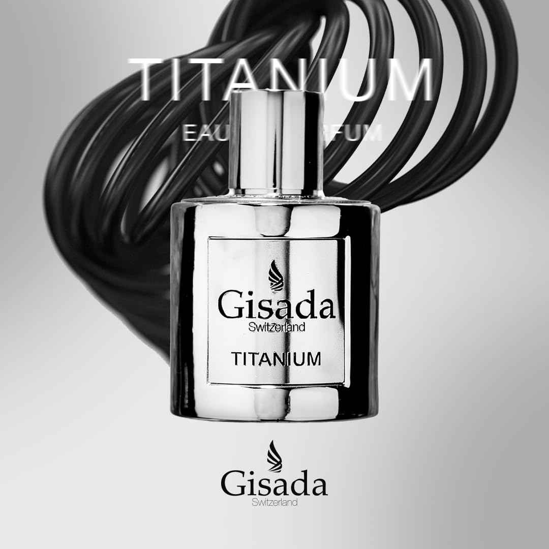 Gisada Switzerland - Titanium | Eau de Parfum for Men | 1.7 fl oz (50ml) | Spicy, Amber, Warm, and Woody Notes | Long-Lasting Scent | Perfume & Cologne