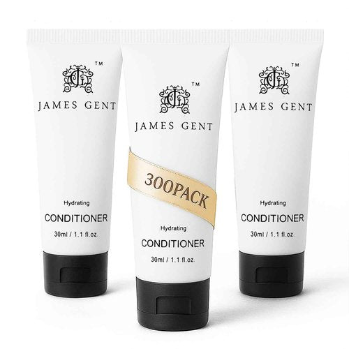 JG JAMES GENT Travel Size Conditioner Bulk 300 Pack Individually Wrapped Hair Nourishing Conditioner Hotel Size for Travel Aloe and Green Tea Extract Infused Hotel Toiletries and Supplies for Guests
