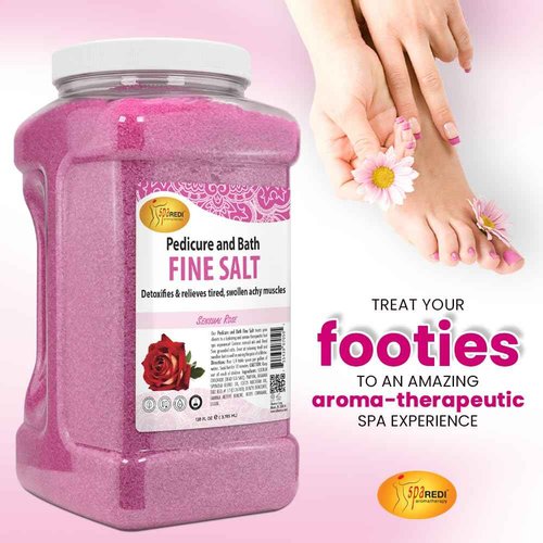 SPA REDI Detox Foot Soak & Sensual Rose Pumice Scrub Gel, 128 Oz Each - Hydrating Foot Soak with Dead Sea Salts & Exfoliating Scrub for Soft, Nourished Skin