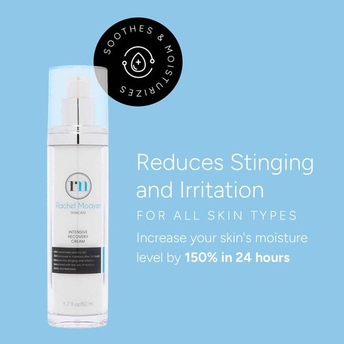 Rachel Moayer Intensive Recovery Cream, Ultra Hydrating Face Cream for Sensitive Skin, Reduces Redness & Irritation from AHAs and Retinoids, Barrier Repair Moisturizer For All Skin Types - 6.7 oz