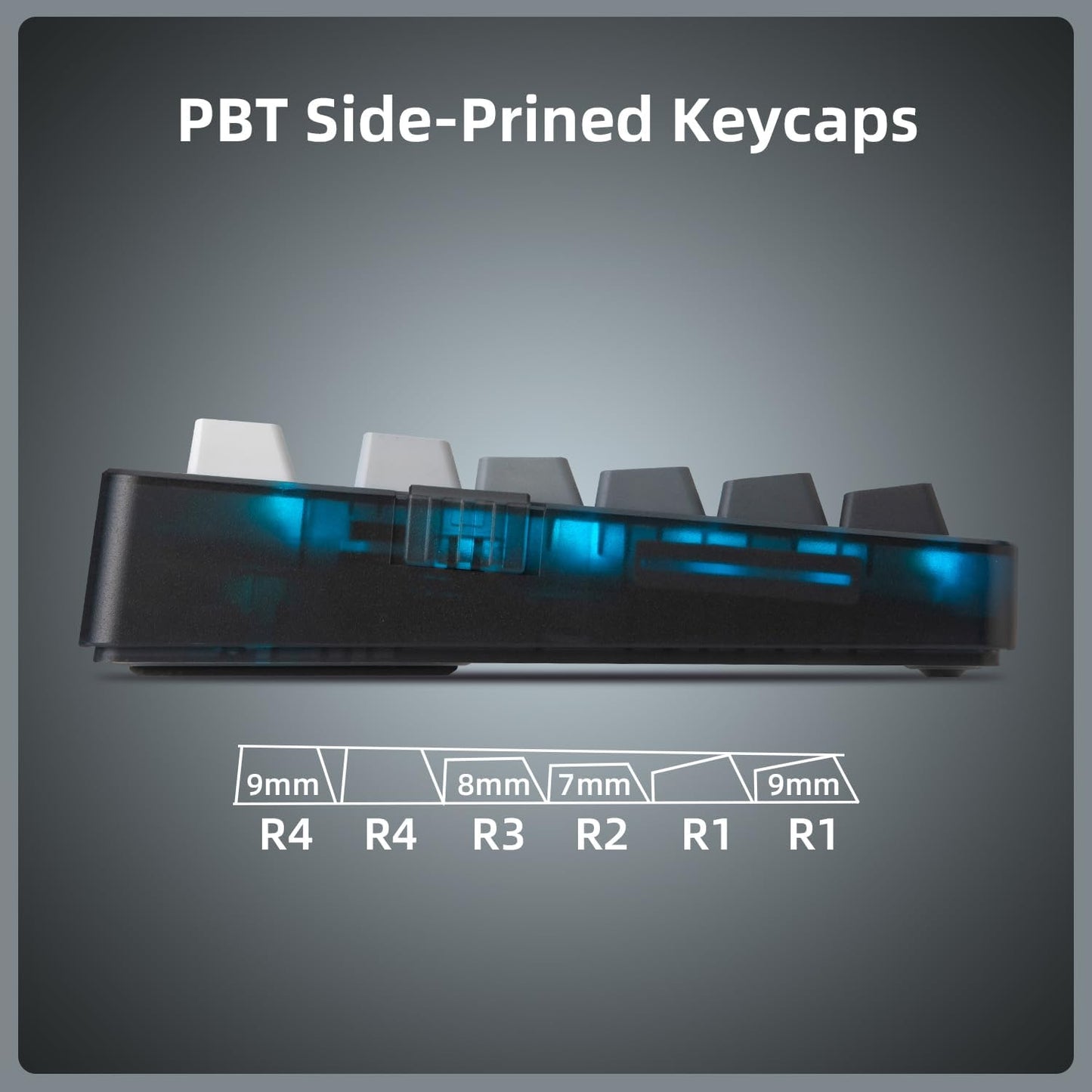ZORNHER ZH980 Wireless Mechanical Gaming Keyboard,95% Black & White Custom Keyboard with Number Pad,Lighted Up PBT Keycaps,Pre-lubed Silent Switches,Hot-Swappable,RGB Backlit,2.4GHz/USB-C/BT5.0