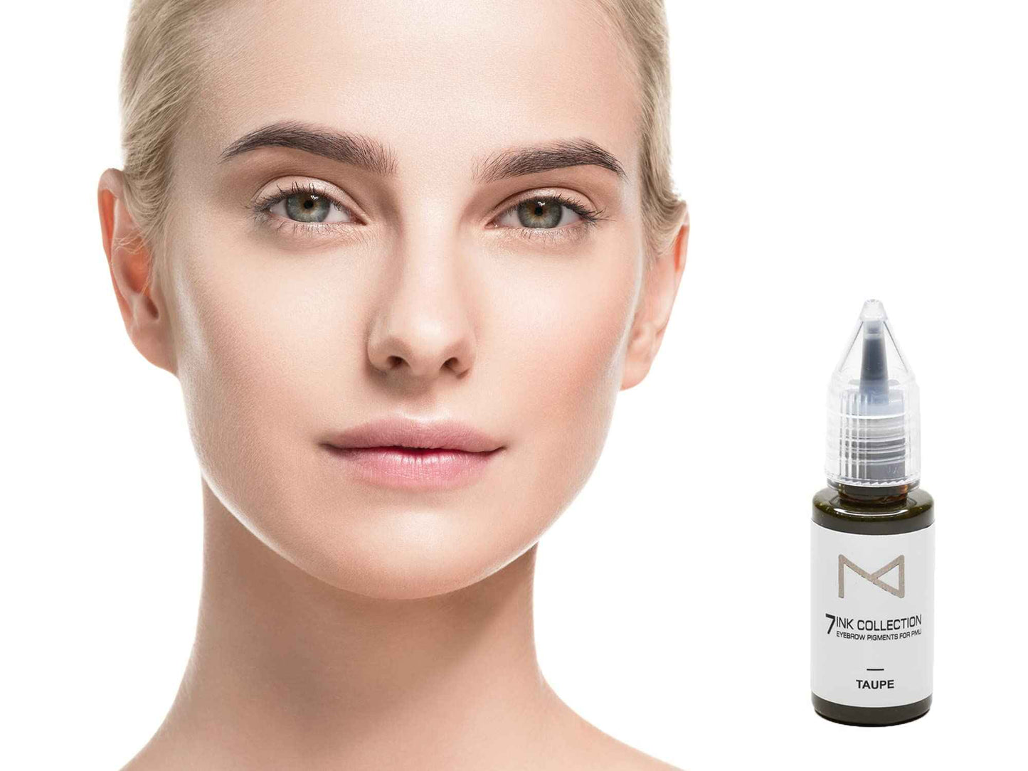 M - 7Ink Seven Colors Liquid Pigment Ink for Eyebrows - Permanent Makeup Microblading Supplies Kit - Machine Use - Microshading - No Mixing Professionals Only -10ml (Set, 7 Ink Collection Set)