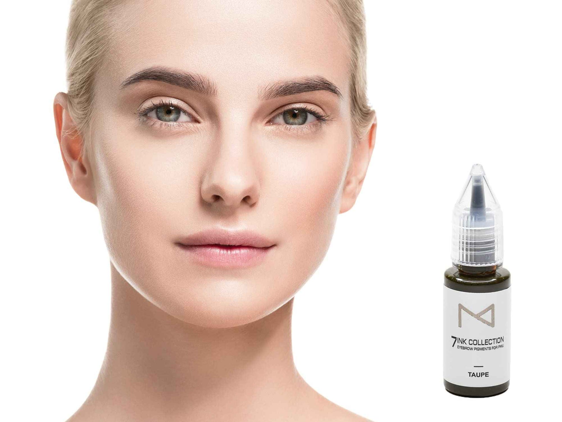 M - 7Ink Seven Colors Liquid Pigment Ink for Eyebrows - Permanent Makeup Microblading Supplies Kit - Machine Use - Microshading - No Mixing Professionals Only -10ml (Set, 7 Ink Collection Set)