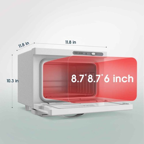 StateRiver Towel Warmer Cabinet, 8L Hot Spa Small Towel Warmer Heating Use for Facial Spa, Hair Beauty, Salon Equipment and Home - White