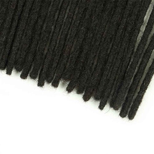 Dreadlock Extension Human Hair 8inch 60 Strands 0.4cm Width 100% Permanent Huamn Hair Loc Extension Can Be Dyed Bleached Curled Handmade Loc Extension for Men Women Kids