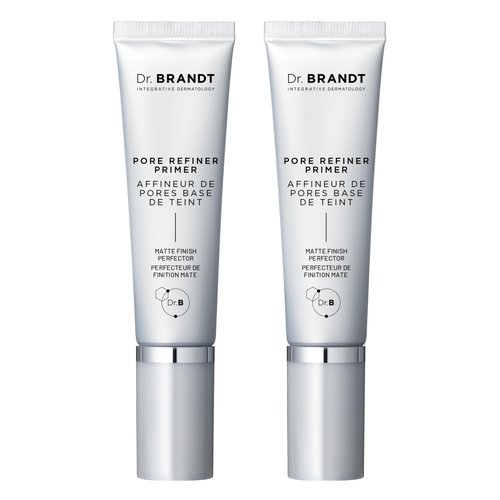 Dr. Brandt Pores No More, Pore Refiner Primer - Instantly Minimizes the Appearance of Pores, Absorbs Oil & Mattifies Shine - 1.0 fl oz, Pack of 2
