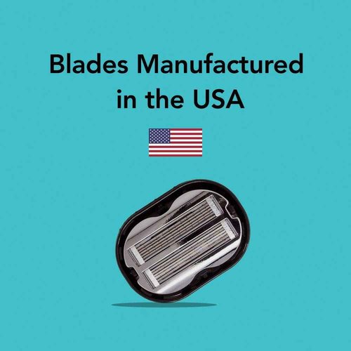 6 Pack Premium Omnishaver Replacement Cartridge Refill Kit with One Blade Removal Tool - An Alternative to Disposable, Self Cleans & Strops During Use - Durable Smooth & Comfortable 24 Cartridges