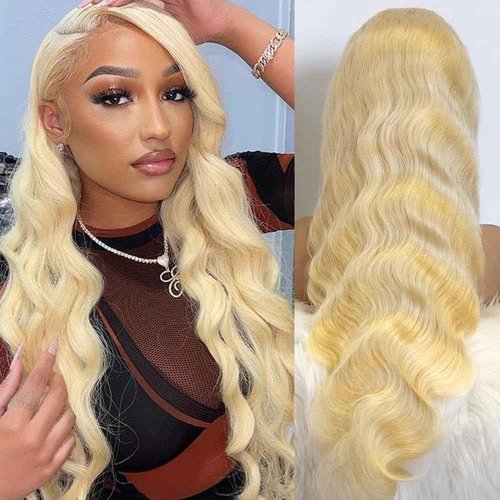 Lotulo 13x6 613 Lace Front Wig Human Hair, 613 Body Wave Lace Front Wig Human Hair, 200% Density Transparent Lace Front Wigs Human Hair Pre Plucked with Baby Hair Natural Hairline (30 Inch)