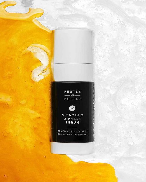 Pestle & Mortar 16% Vitamin C Serum for Face, with Hyaluronic Acid, Vitamin E & Ferulic Acid, Hydrating & Brightening Serum for Dark Spots, Anti Aging & Reduce Wrinkles 1.35 fl oz