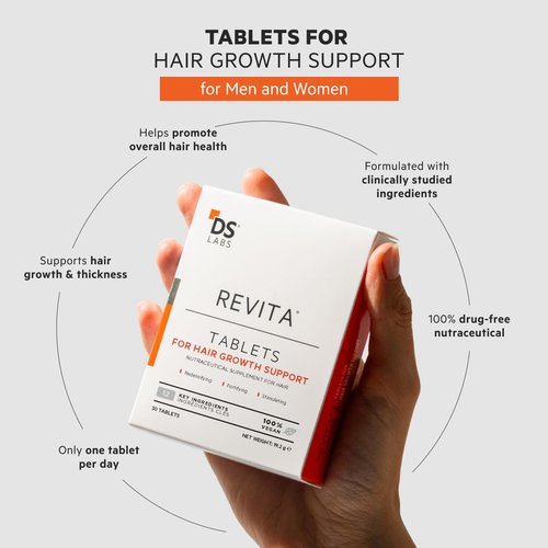 DS Labs Revita Hair System Bundle - Revita Revitalizing Shampoo (205 mL) & Revita Hair Support Tablets (30 Count) - For Fuller Looking, Healthier Looking Hair & Scalp Wellness