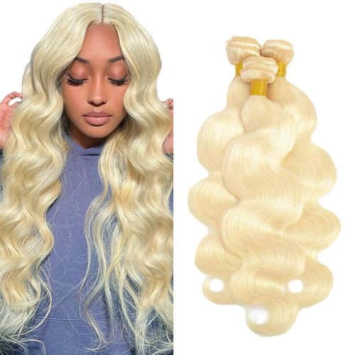 613 Bundles Human Hair Blonde Body Wave Bundles Brazilian Unprocessed Virgin Hair 3 Bundles 22 24 26 Inch 613 Body Wave Human Hair Bundles Blonde Bundles Hair Extensions