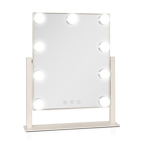 Zadro Hollywood Lighted Vanity Mirror with 9 LED Bulbs, 3 Color Light Settings, 360° Rotation Makeup Mirror Head (14" H x 12" W | 1X | Neutral)