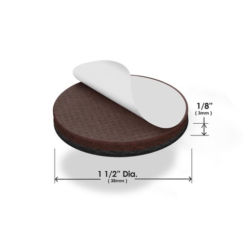 Slipstick GorillaPads CB149 Non-Slip Furniture Pads/Rubber Grippers (Set of 8) Self-Adhesive Furniture Feet Floor Protectors, 1-1/2 inch Round, Black