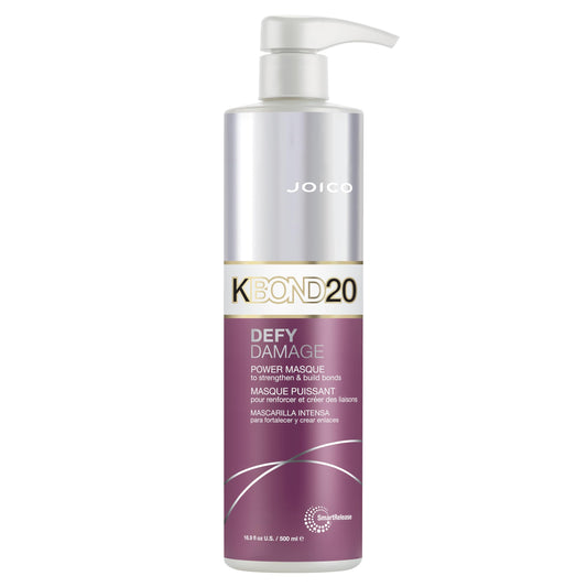 Joico Defy Damage KBOND20 Power Masque | For Stronger, Hydrated Hair | Color-Safe | Rebuild & Protect Bonds | Paraben-Free | Animal-Test Free Formula | 16.9 Fl Oz