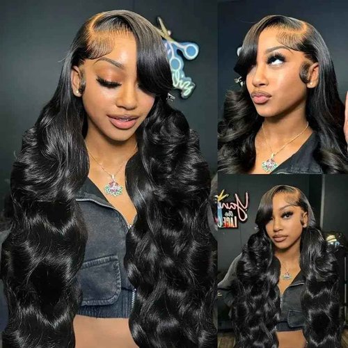 Redice 28 Inch 13x6 HD Lace Front Wig Human Hair - 200% Density Body Wave Pre-Plucked With Baby Hair - Glueless Frontal Wig for Women