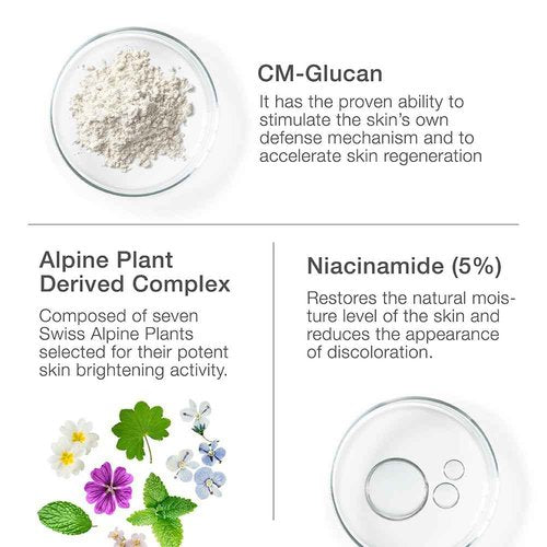 Skincode Essentials AlpineWhite Brightening Total Clarity Serum - Hydrating & Brightening Dark Spot Serum with CM-Glucan, Niacinamide & Swiss Alpine Plants, All Skin Types (1.0 Oz / 30 mL)
