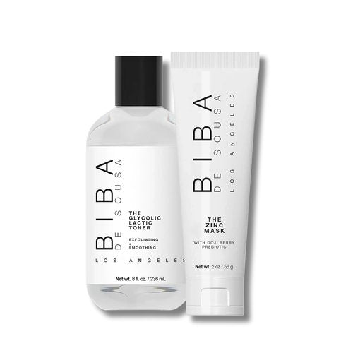 BIBA DE SOUSA Glycolic Toner + Zinc Mask Bundle