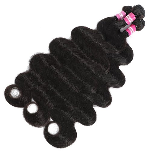 NROOEAY 12A Brazilian Body Wave Human Hair 3 Bundles 18 20 22 Inch 100% Unprocessed Brazilian Virgin Human Hair Weave Bundles Body Wave Hair Extensions Natural Color