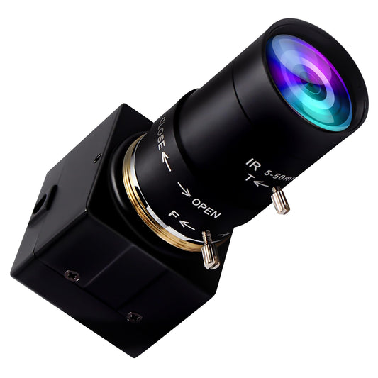 1080P USB Webcam with Zoom 2.8-12mm Vari-Focus PC Camera - 100fps/60fps Varifocal Lens