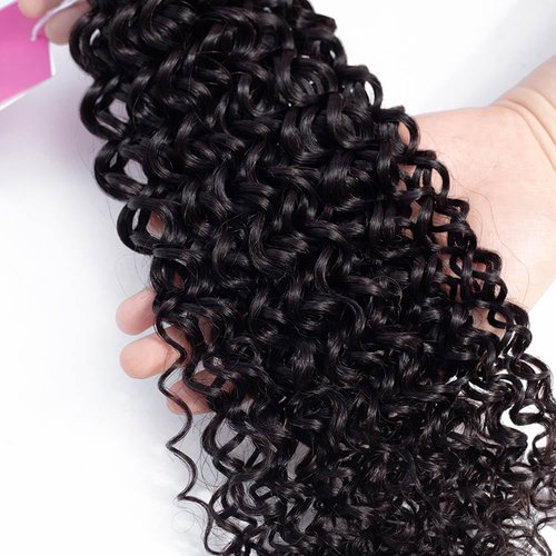 ISEE Water Wave Human Hair Bundles 28 Inch 100% Unprocessed Wet and Wavy Bundles Human Hair 10A Brazilian Curly Wave Natural Color