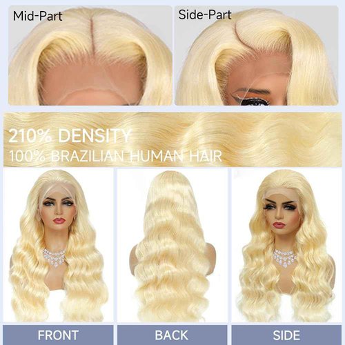 613 13x6 Lace Front Wig Human Hair 30 Inch Blonde Wig Human Hair Body Wave Lace Front Wigs Human Hair Pre Plucked 210 Density 613 HD Lace Frontal Wigs