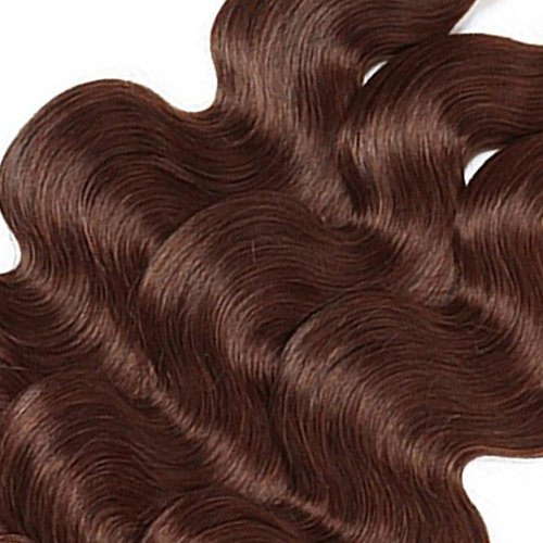 #4 Brown Bundles Human Hair Body Wave Bundles 28 30 32 Inch Human Hair Weave 3 Bundle Unprocessed Brazilian Virgin Hair Dark Brown Body Wave Human Hair Extensions 50 Grams/Bundle