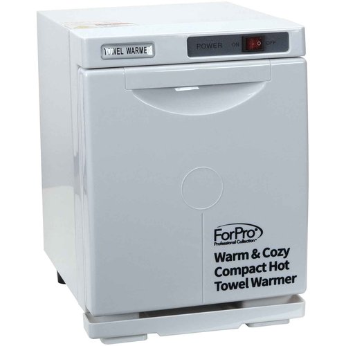 ForPro Warm & Cozy Hot Towel Warmer, Compact 5L Capacity Cabinet, Stainless Steel Rack, White