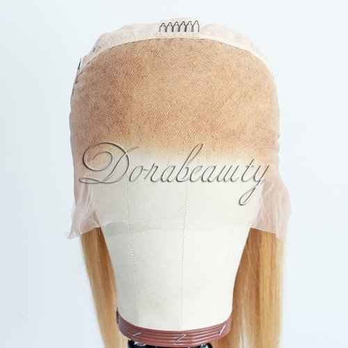 Dorabeauty #27 Honey Blonde Lace Front Wigs 150% Density Brazilian Virgin Human Hair Pre Plucked 13X4 Glueless Lace Front Wigs For Black Women Straight 10 inch