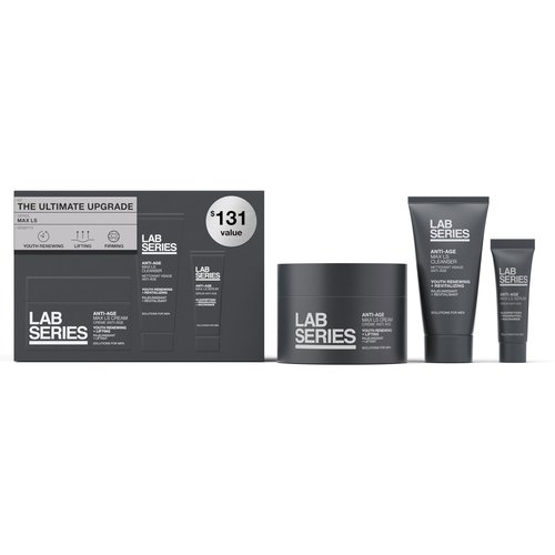 Lab Series Max LS Men's Skincare Set - Essential Skin Care Routine Kit Includes Anti Aging Moisturizer - Foaming Face Wash - Face Serum for Men