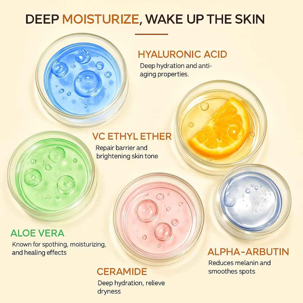 LUMINANCE NATURALS Vitamin C Serum for Mature Skin with Hyaluronic Acid, and Aloe Vera - Hydrating, Lifting, Face Wrinkle & Age Spot Reduction, Anti-Aging Skincare, (1.7 fl oz)