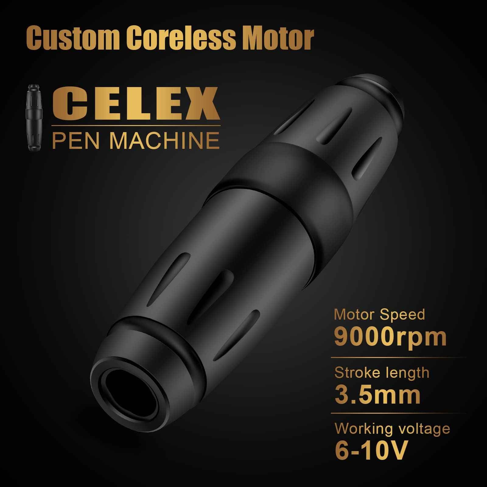 Jconly Pro Machine Kit - CELEX Rotary Machine Kit 40 Needles Power Supply for Artists