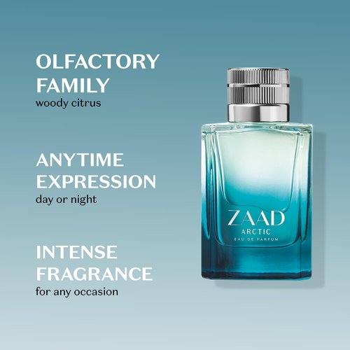Zaad Arctic Eau de Parfum for Men, Invigorating Scent of the Arctic, 3.2 Ounce