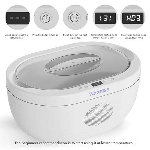 Paraffin Wax Machine for Hand and Feet with Paraffin Wax Refills, 3000ml Hand Wax Paraffin Machine Kit for Paraffin Bath Heating Reservation and Keep Warm (White)