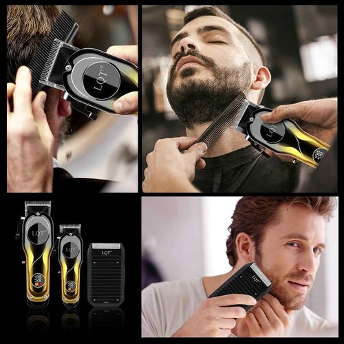 LQT Hair Clipper Set Professional Hair Trimmer Electric Foil Shaver Razor for Men Haircutting Machine for Barber Clippers and Trimmers Grooming Kit Nose Body Hair Trimmer