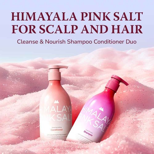 HIMALAYA PINKSALT Scalp Rejuvenating Tonic & Shampoo and Conditioner Set - Scalp Treatment for Dry Itchy Scal I Clarifying and Nourishing Hair Care Set for Itchy Scalp
