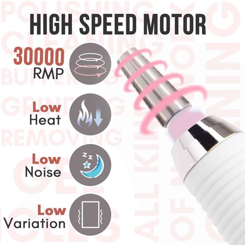 Makartt Nail Drill Machine MALORY Nail Drill Bits Bundle, Electric E File Remove Acrylic Gel with Nail Bits 3/32” Nail Bits