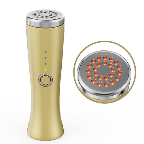 VOFEL Red Light Device Facial and Neck Massager for Skin Tightening, Champagne