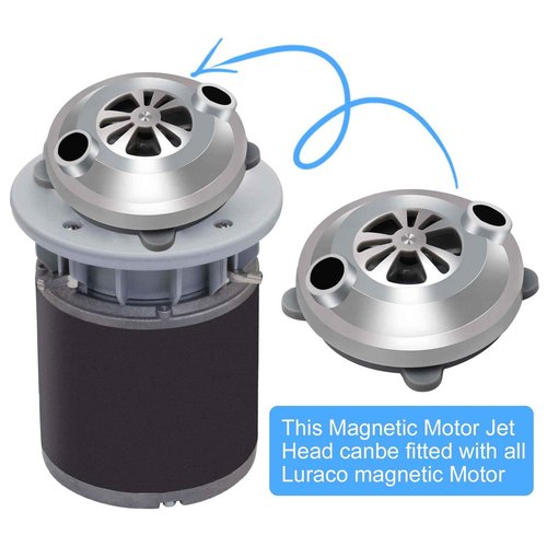 MIYOLO 2 PCS BF-004 Pipeless Magnetic Jet Head for LURACO Jet Motor Pedicure Chair Bathtub Tubs Spa Chairs Accessories Silver
