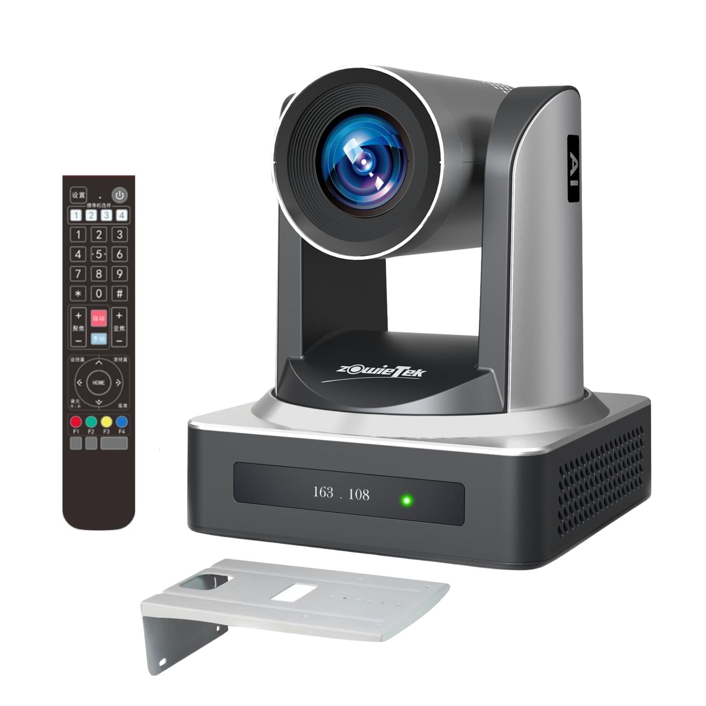 zowietek PTZ Camera, AI Auto Tracking 1080P60 PoE, 20X Optical Zoom, 3G-SDI HDMI USB3.0 LAN, Live Streaming for Church Meeting Education Sport Hospital Wedding