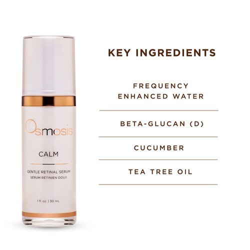 Osmosis CALM Gentle Retinal Facial Serum with Soothing Vitamin A for Aging, Sensitive, Dry, Irritated and Sensitive Skin, 1 Oz