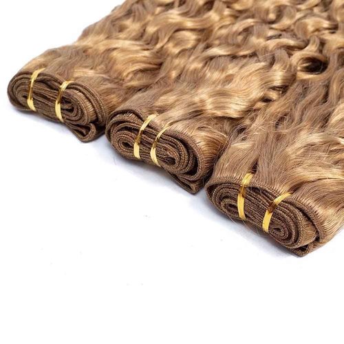 FEEL ME Color 27 Brazilian Water Wave Human Hair Bundles Honey Blonde Brazilian Hair Bundles 3 Pieces 12 14 16 Water Wave Human Hair Bundles Unprocessed Virgin Wet and Wavy Human Hair Extensions