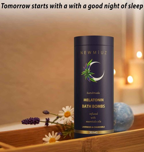 Melatonin Deep Sleep Bubble Bath Bombs Lavender Chamomile Vanilla Pack of 3 Perfect for Gifting Birthday Christmas