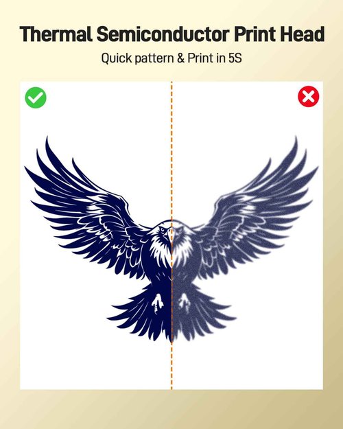 YILONG Tattoo Stencil Printer, Bluetooth Thermal Transfe Machine - Portable ATS886 Tattoo Printer Machine for Artists & Beginners Supplies,Compatible with Smartphone/Pc