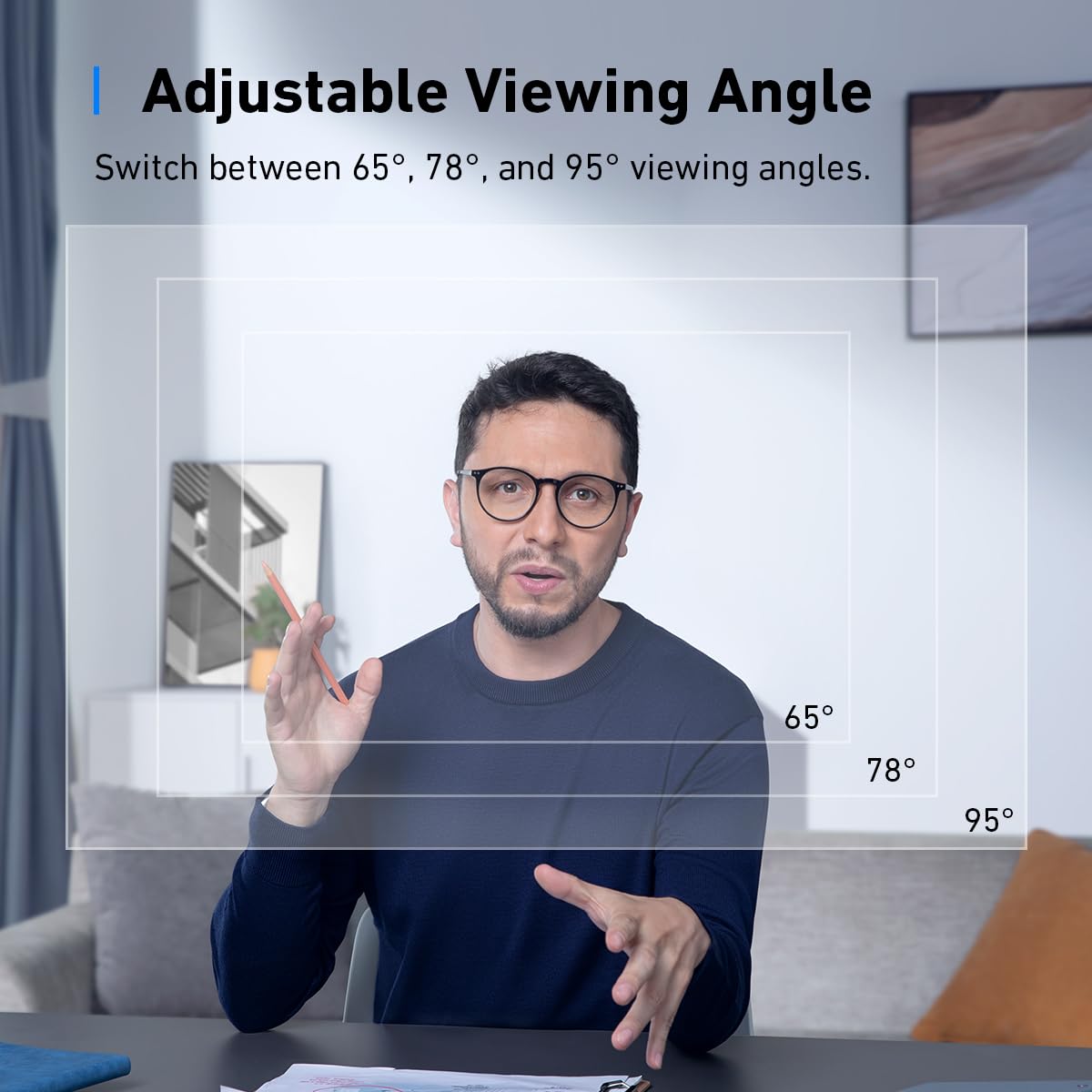 Anker AnkerWork C310 Webcam, 4K Webcam, 12 Megapixel, AI Auto Focus, AI Framing, AI Noise Canceling Mic, Built-in Privacy Cover, and Adjustable FOV, 1080p@60FPS HDR, for Video Calls and Livestreams
